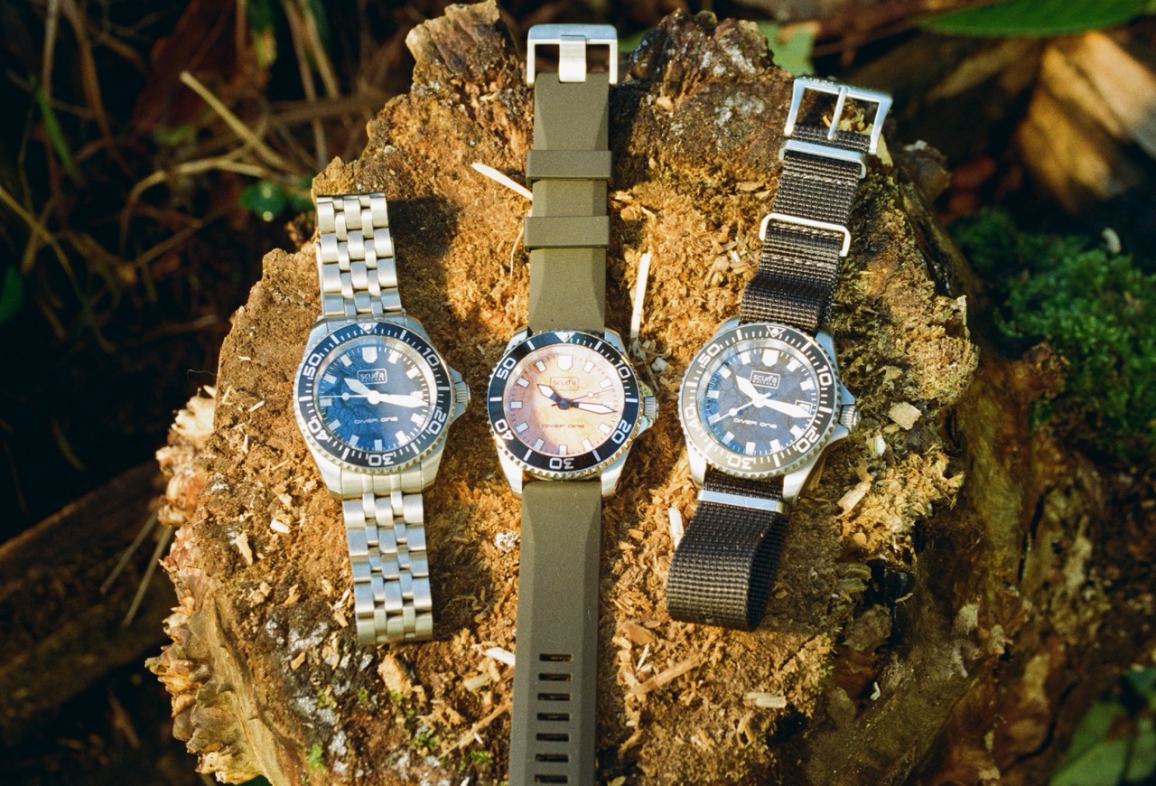 Three different Scurfa Diver One variations