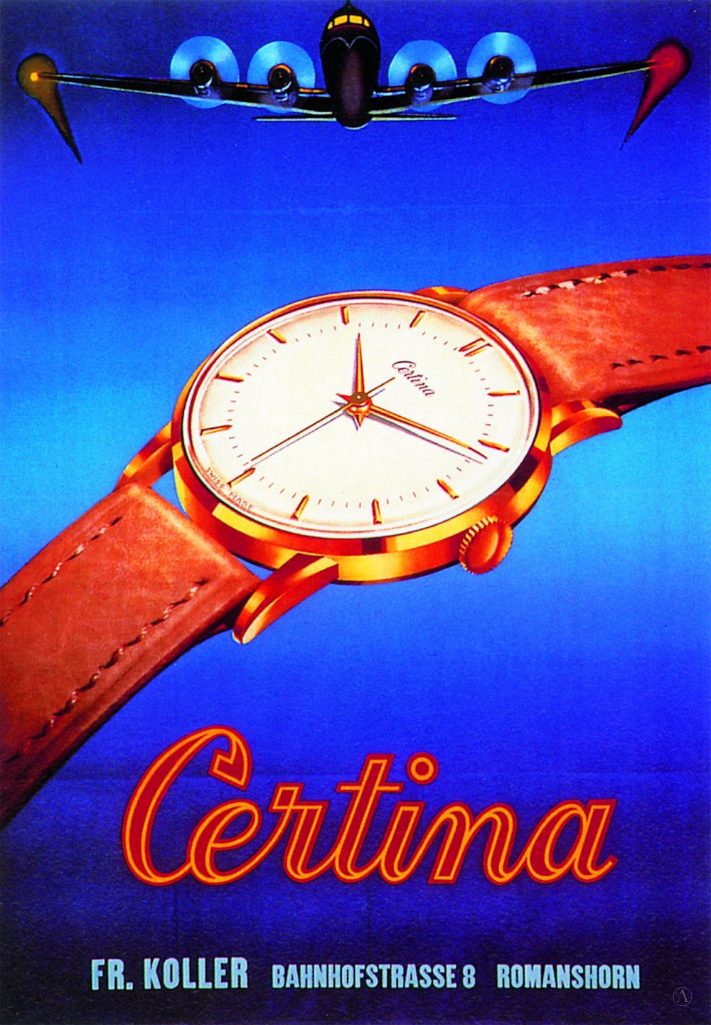 Original cursive Certina script.
