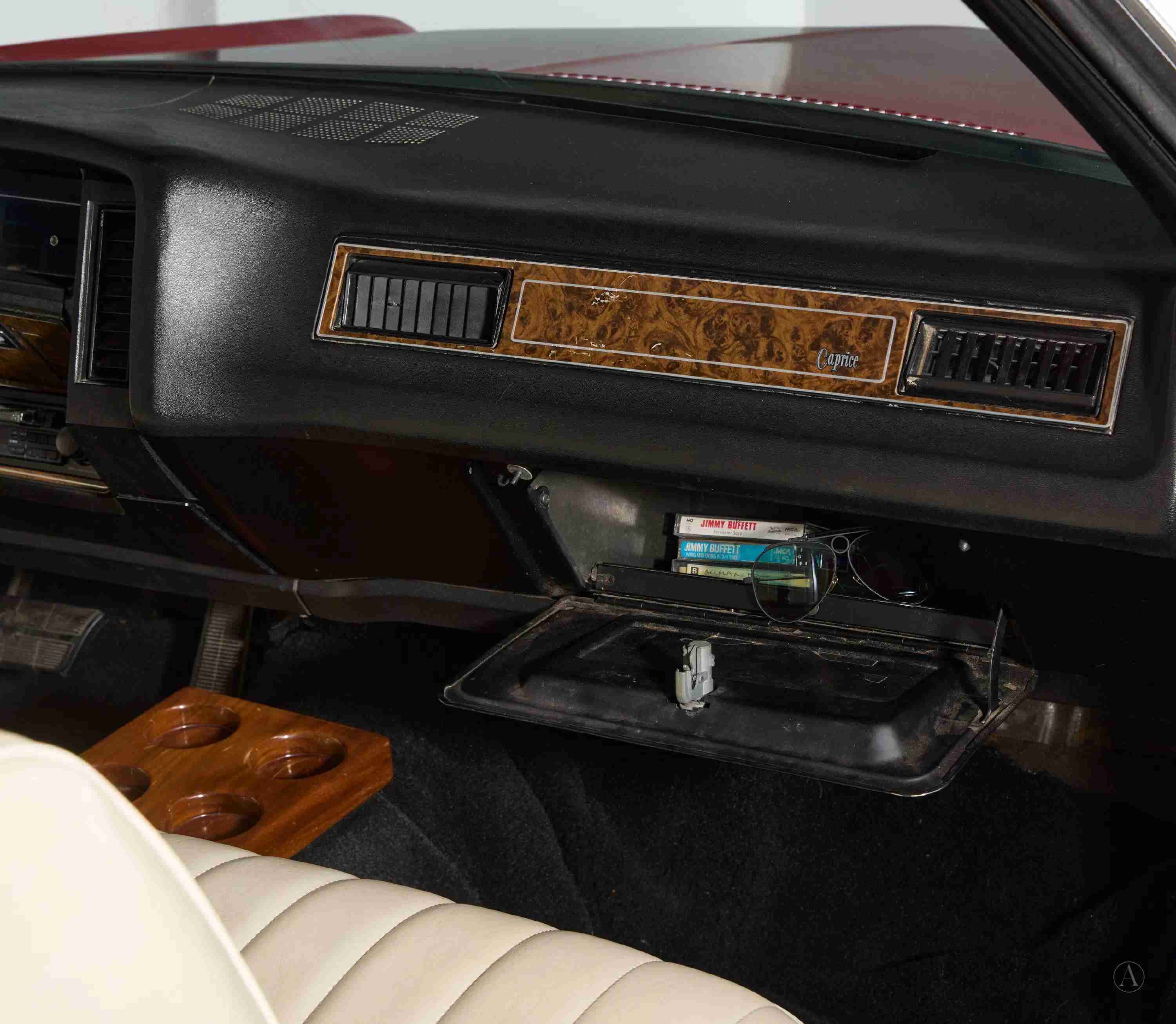 Interior glovebox of the Red Shark