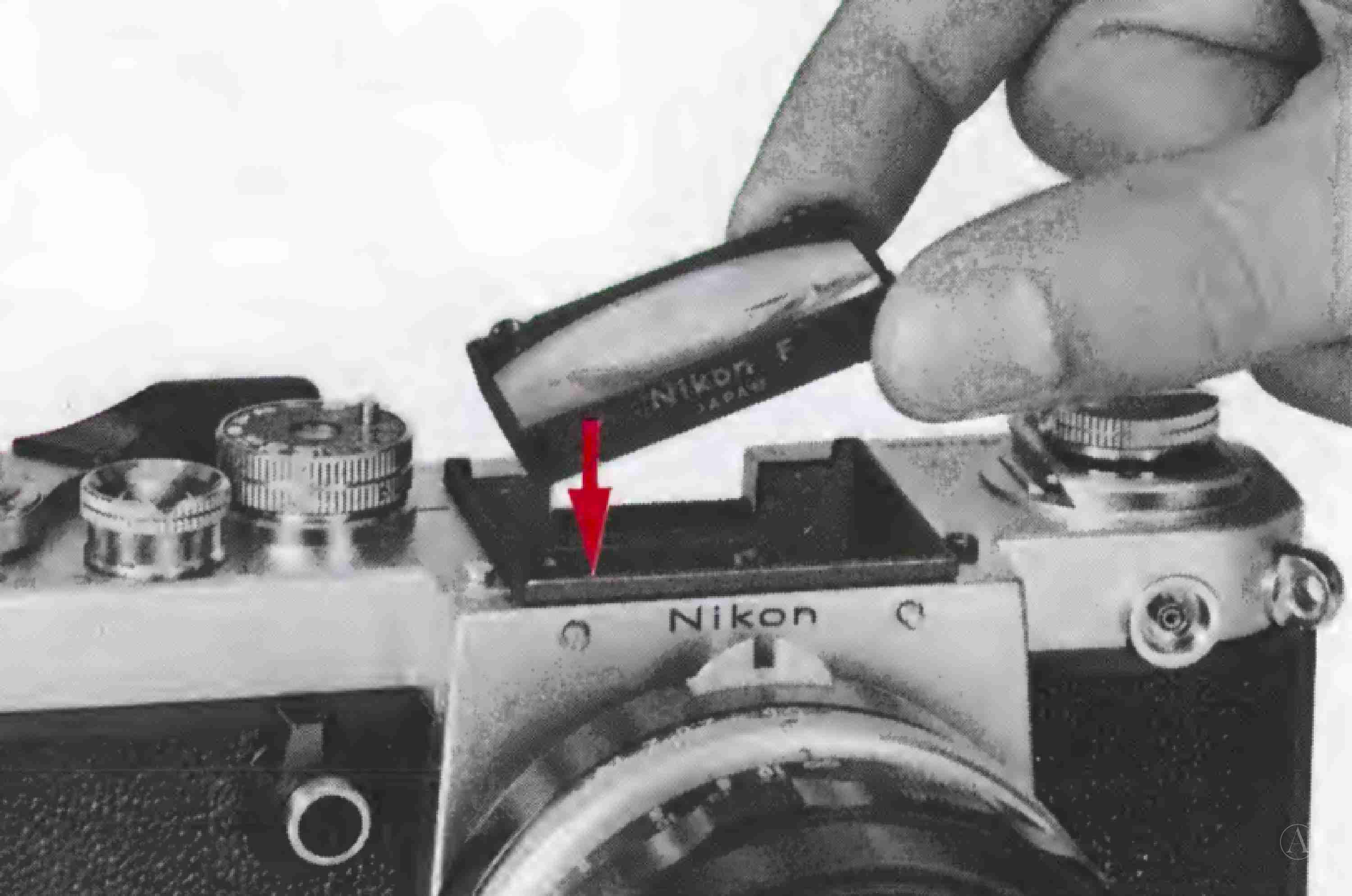 Diagram of the focusing screen on the Nikon F2.