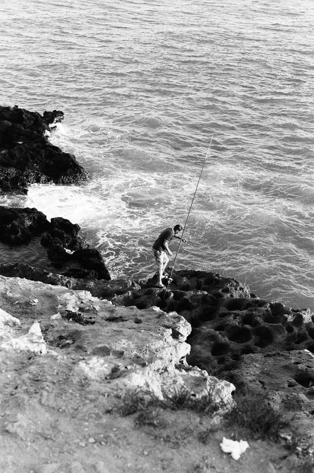 Photograph of fishermen in Morocco.